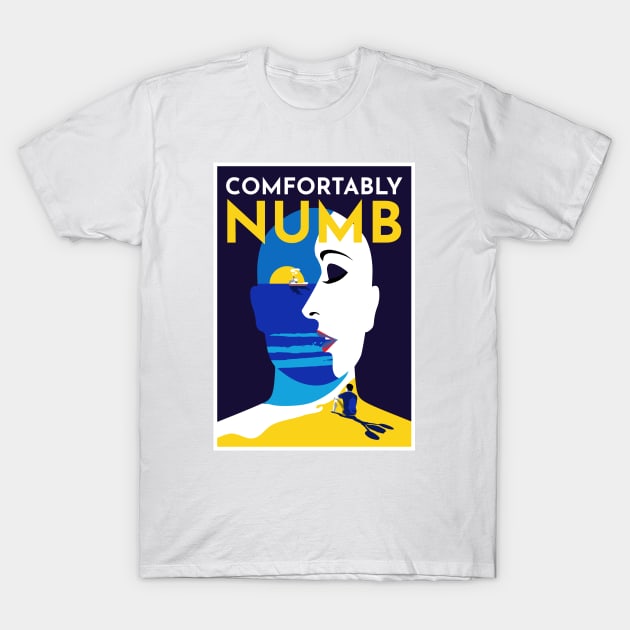 Comfortably Numb Colorful Flat Pink Floyd T-Shirt by TKsuited